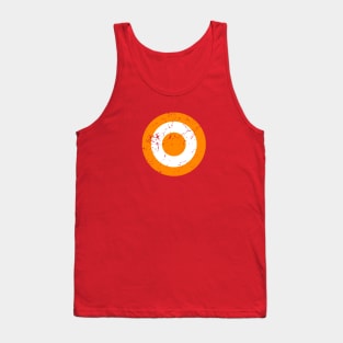 Distressed Orange and White Roundel Tank Top